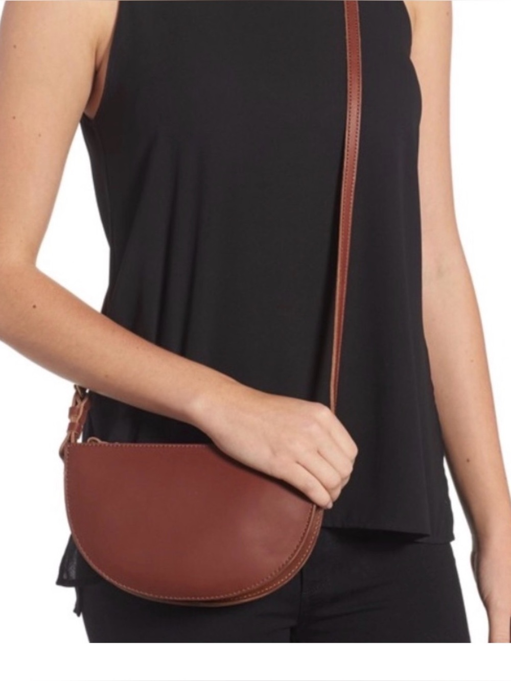 MADEWELL the juniper crossbody bag cognac leather